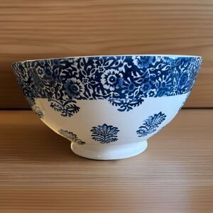 Vintage Blue And White PIER 1 Bowl 10 Inch Designed by Gudari